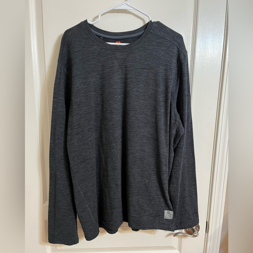 Men's Charcoal Long Sleeve Tee